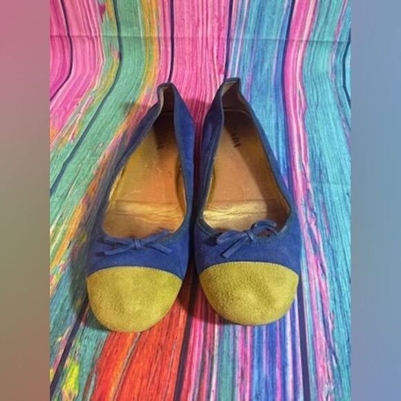 PRADA Green and Blue Suede Flats SIZE US 8 EU 38 - Picture 2 of 6